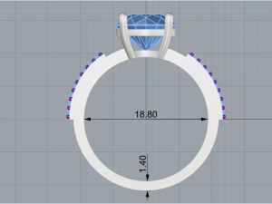 Engagement Ring 1894 3D Принт Модель