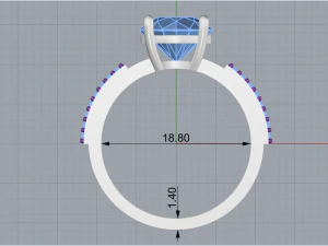 Engagement Ring 1894 3D Print Model
