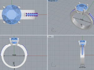 Engagement Ring 1894 3D Print Model