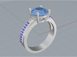 Engagement Ring 1894 3D Принт Модель