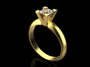 Engagement Ring 1908 3D Print Model
