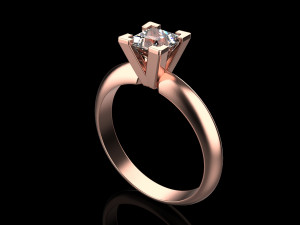 Engagement Ring 1908 3D Print Model