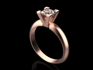 Engagement Ring 1908 3D Print Model