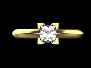 Engagement Ring 1908 3D Print Model