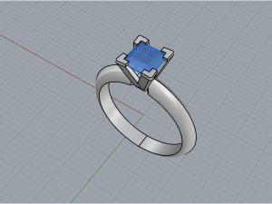 Engagement Ring 1908 3D Print Model