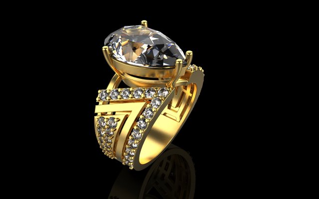 Ring 1921 3D-printmodel .c4d .max .obj .3ds .fbx .stl .blend 