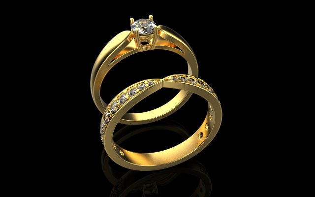 Engagement Ring 1923 3D Принт Модель .c4d .max .obj .3ds .fbx .stl .blend