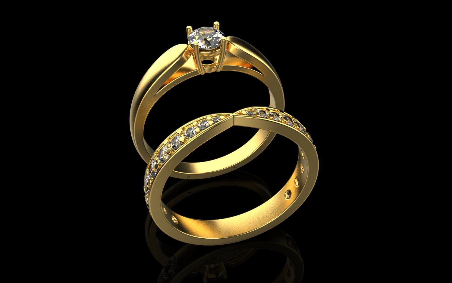 Engagement Ring 1923 3D Print Model .c4d .max .obj .3ds .fbx .stl .blend 