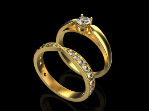 Engagement Ring 1923 3D Print Model