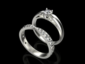 Engagement Ring 1923 3D Print Model