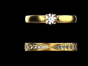 Engagement Ring 1923 3D Принт Модель