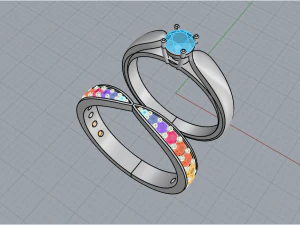 Engagement Ring 1923 3D Print Model