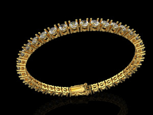 Tennis Bracelet 1262 3D Принт Модель