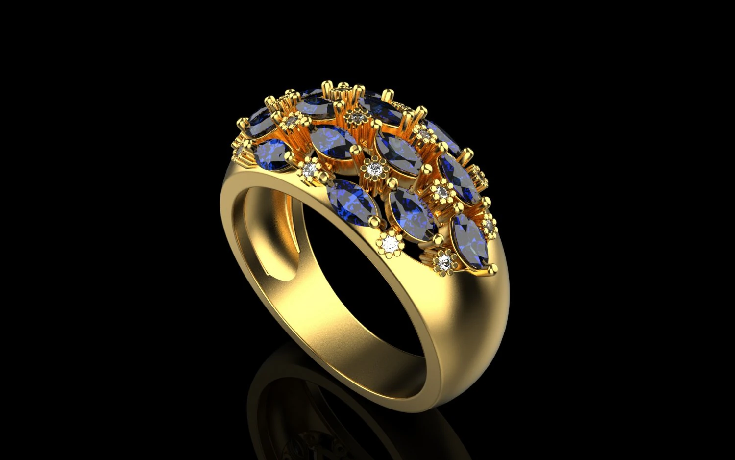 Ring 1924 3D Print Model .c4d .max .obj .3ds .fbx .stl .blend 