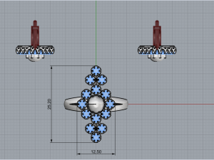 Ring and earrings set 1947 3Dプリントモデル