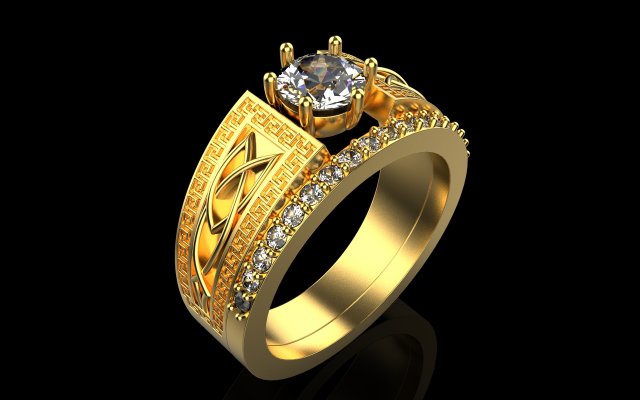 Ring 1952 3D-Druckmodell .c4d .max .obj .3ds .fbx .stl .blend 