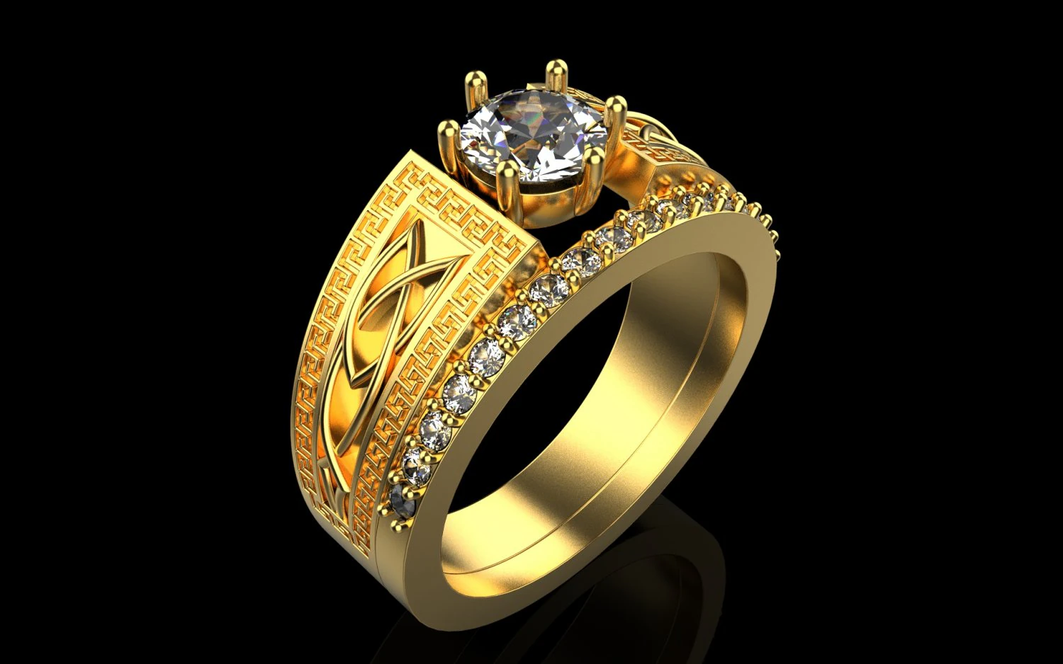 Ring 1952 3D Print Model .c4d .max .obj .3ds .fbx .stl .blend