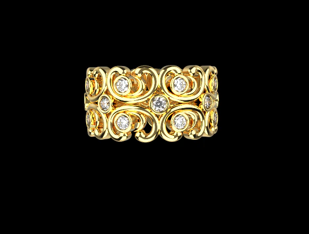 Wedding Rings 742 003 3D Print Model .c4d .max .obj .3ds .fbx .stl .blend