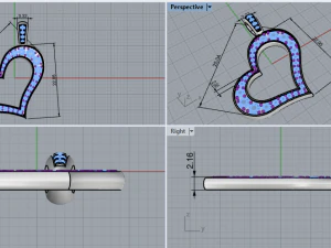 Pendant Heart 745 006 3D Print Model