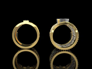 Wedding Rings 749 021 3D Print Model