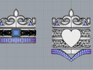 Wedding Rings 749 021 Modello di stampa 3D