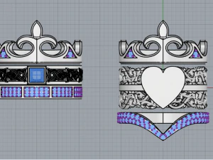 Wedding Rings 749 021 3D Print Model