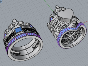Wedding Rings 749 021 Modello di stampa 3D