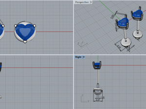 Earrings heart 754 3D 打印模型