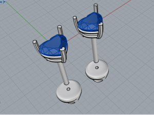 Earrings heart 754 3D 打印模型
