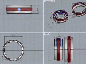 Wedding Rings 755 007 3D Print Model