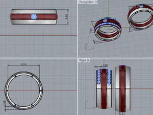 Wedding Rings 755 007 3D Print Model