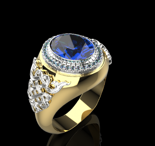 Man Ring 766 003 Model do druku 3D .c4d .max .obj .3ds .fbx .stl .blend 