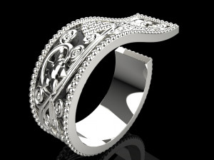 Ring with grapes 1467 Model Cetak 3D