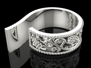 Ring with grapes 1467 Model Cetak 3D