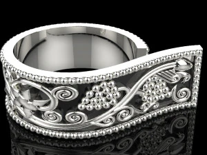 Ring with grapes 1467 3D Print Model