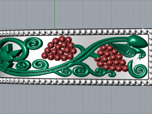 Ring with grapes 1467 Model Cetak 3D