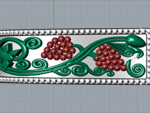 Ring with grapes 1467 3D Print Model