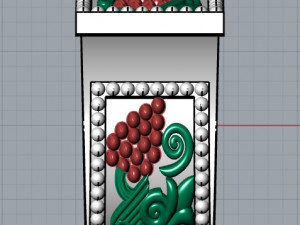 Ring with grapes 1467 Model Cetak 3D