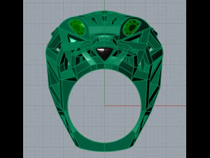 Panther ring 1485 3D Print Model