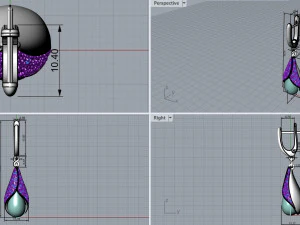 귀걸이 1512 3D 프린트 모델