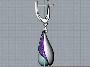 Earrings 1512 3D Принт Модель