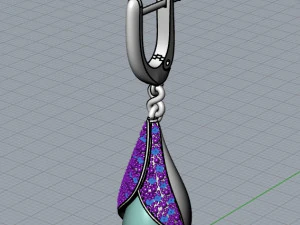 귀걸이 1512 3D 프린트 모델