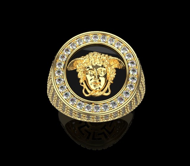 Versace Cocktail Ring For Sale at 1stDibs | stonecutters ring, stonecutter  ring, christy turlington wedding ring
