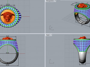 Versace ring 1531 3D Принт Модель