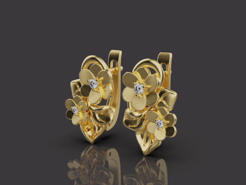 Earrings 54113 3D Print Model