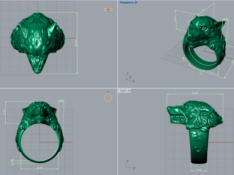 Ring Wolf 17050 3D Принт Модель