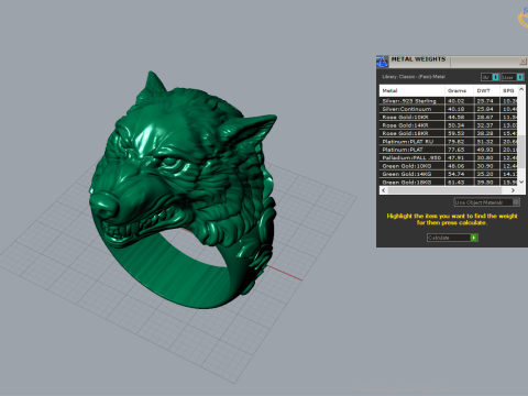 Ring Wolf 17050 3D Принт Модель