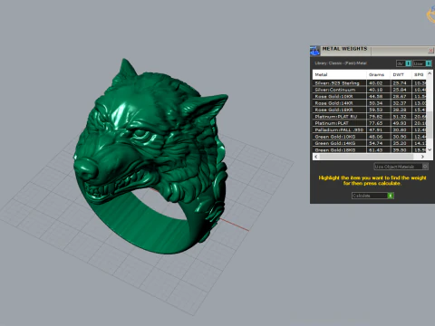 Ring Wolf 17050 3D Print Model