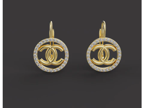 Earrings 15298 3D Print Model
