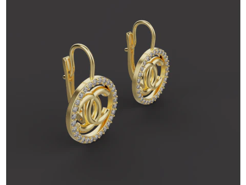 Earrings 15298 3D Print Model